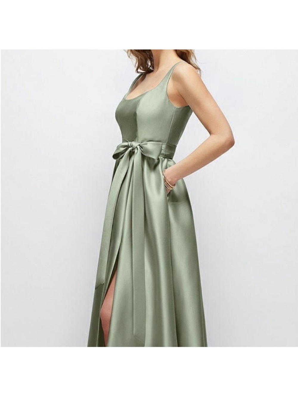 Dessy Collection Sage Green Gown 0